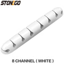 Organizador de cables USB, enrollador de cables, fijador de corbatas de silicona, organizador de gestión de cables, Clip de Cable, soporte para Cables de teléfono de escritorio de oficina