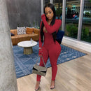 Streetwear White Knitted Sexy Bodycon Lucky Label Jumpsuit Women Overall 2020 Long Sleeve Skinny Rompers Womens Jumpsuit Female