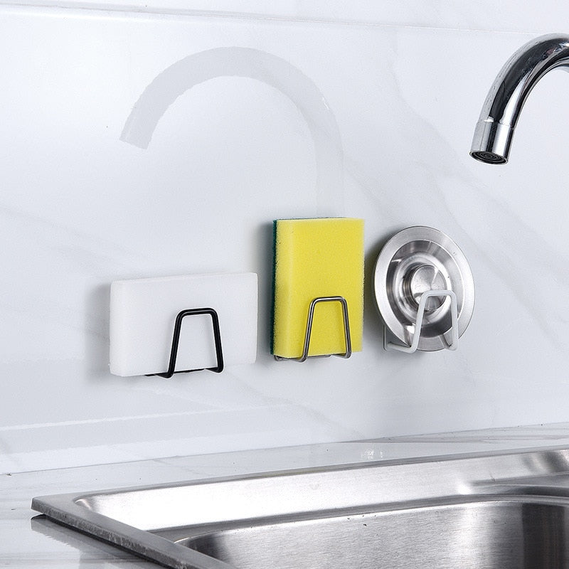 1Pcs Non-slip Sink Accessories Sponges Holder 304 Stainless Steel /Plastic Drain Drying Rack Storage Organizer Multi Purpose
