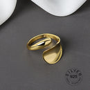 925 Sterling Silver Open Ring For Women INS Niche Irregular Wave Sand Surface Wide Noodle Original Party Birthday Gift