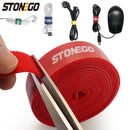 STONEGO USB Cable Winder Cable Organizer Ties Mouse Wire Earphone Holder HDMI Cord Free Cut Management Phone Hoop Tape Protector
