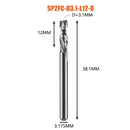 Compression milling cutter woodwork DOWN Cut Two Flutes Spiral Carbide Milling Tool CNC Router Wood End Mill Cutter Bits