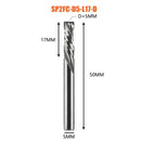 Compression milling cutter woodwork DOWN Cut Two Flutes Spiral Carbide Milling Tool CNC Router Wood End Mill Cutter Bits