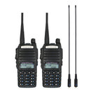 2pcs/lot BaoFeng real 8W UV-82 High Power Two Way Radio Portable Radio Dual Band VHF/UHF 10km long range Walkie Talkie UV82
