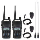 2pcs/lot BaoFeng real 8W UV-82 High Power Two Way Radio Portable Radio Dual Band VHF/UHF 10km long range Walkie Talkie UV82