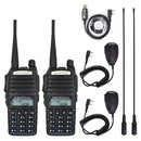 2pcs/lot BaoFeng real 8W UV-82 High Power Two Way Radio Portable Radio Dual Band VHF/UHF 10km long range Walkie Talkie UV82