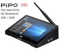 PIPO X8 Pro / X8S / X8 Mini PC 7inch 1280*800 Win10 / Android 7.0 / Linux Intel Z8350/Z3735/RK3288 Quad Core 2G RAM 32G/64G ROM