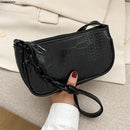 PUIMENTIUA Retro Alligator Muster Frauen Messenger Handtaschen sac PU Leder Street Casual Solid Zipper Umhängetaschen Bolsa Mujer