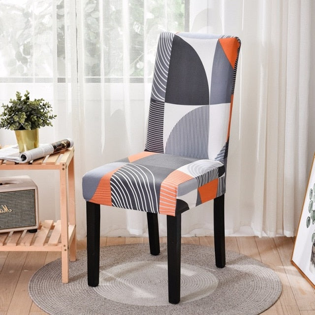 Plain Dining Chair Cover Spandex Elastic Chair Slipcover Case Stretch Seat Cover for Wedding Hotel Banquet Living Room