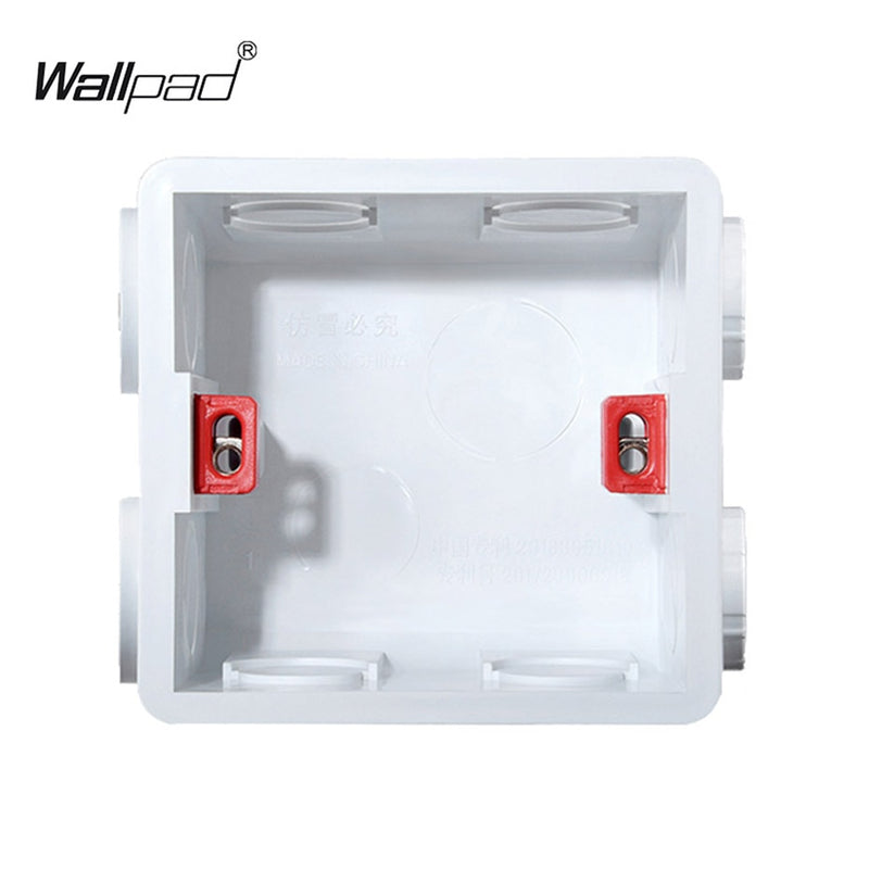 Caja de revestimiento de montaje para interruptor de pared de 86 * 86 mm y casete de pared de enchufe Caja de conexiones trasera de pared blanca universal