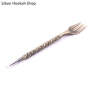 Mace/Retro/Twist Shape Aluminum Smoking Set Hookah Sheesha Fork Chicha Narguile Cachimba Nargile Accessories Drop Shipping