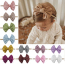 Neue Baby Mädchen elastische Bogen Stirnband Mode Haarbögen Knoten Nylon Haarbänder Neugeborene Kleinkind Kinder Headwear Haarschmuck