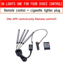 Led Car Foot Ambient Light With USB Cigarette Lighter Backlight Music Control App RGB Auto Interior Decorative Atmosphere Lights