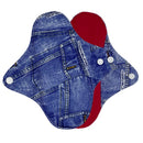 reusable cloth pads for periods, red micro-fleece inner menstrual pad with wings, 4 sizes women sanitary day and night pads