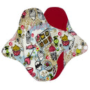 reusable cloth pads for periods, red micro-fleece inner menstrual pad with wings, 4 sizes women sanitary day and night pads