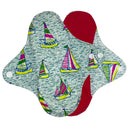 reusable cloth pads for periods, red micro-fleece inner menstrual pad with wings, 4 sizes women sanitary day and night pads