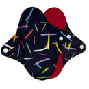 reusable cloth pads for periods, red micro-fleece inner menstrual pad with wings, 4 sizes women sanitary day and night pads