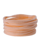 10 unids/lote de diadema de nailon para niña, accesorios para el cabello DIY, banda elástica para la cabeza, tocados de moda para niños, turbante para bebé