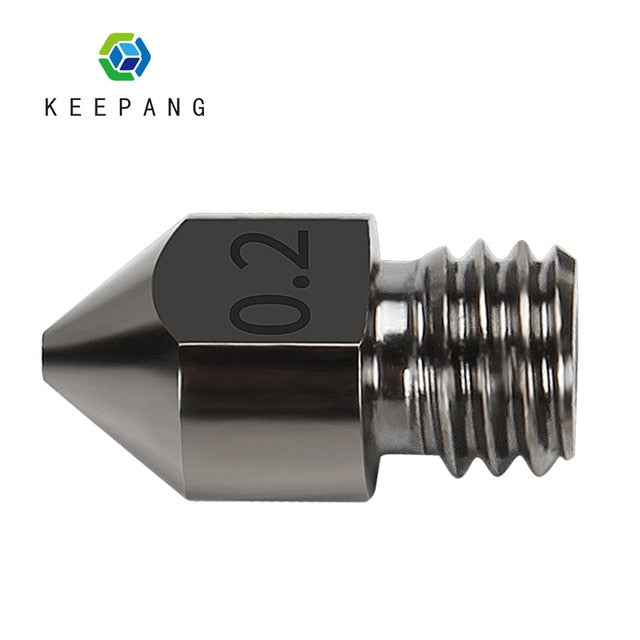 Boquilla KeePang MK7 MK8, molde de acero súper duro, extrusora resistente a la corrosión, boquilla de impresora 3D roscada de 1,75mm para Ender3 Pro