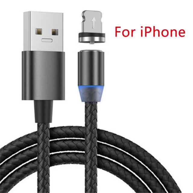 Magnetisches Micro-USB-Kabel für iPhone Samsung Android Schnelllademagnet-Ladegerät USB-Typ-C-Kabel Handykabel Draht