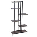 Dropshipping VIP Link 6 Tiers Iron Wooden Bookshelf Plant Rack  Flower Stands Display Shelf  60x23x125cm