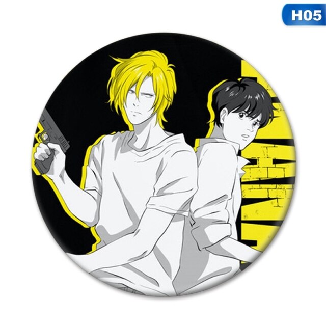 New Manga Anime BANANA FISH Okumura Eiji Cosplay Badge Brooch Pins Cartoon Collection Badges For Backpacks