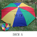 YADA Outdoor Umbrella Hat Novedad Plegable SunRainy Day Manos libres Arco iris Plegable e impermeable Multicolor Hat Cap Stock YS0018