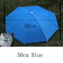 YADA Outdoor Umbrella Hat Novedad Plegable SunRainy Day Manos libres Arco iris Plegable e impermeable Multicolor Hat Cap Stock YS0018