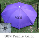 YADA Outdoor Umbrella Hat Novedad Plegable SunRainy Day Manos libres Arco iris Plegable e impermeable Multicolor Hat Cap Stock YS0018