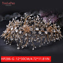 YouLaPan HP240 Silver Diamonds Bridal Crown Wedding Hair Accessories Bridal Headwear Rhinestone Headband for Women Headpiece