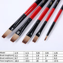 Artist Paint Brush Set 5Pcs High Quality Nylon Hair Wood Black Handle Watercolor Acrylic Oil Brush Painting Art Supplies