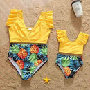 Fashion Mommy And Me Clothes Family Swimwear For Mother Daughter Swimsuit Matching Bikini Women Girls Clothes