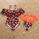 Fashion Mommy And Me Clothes Family Swimwear For Mother Daughter Swimsuit Matching Bikini Women Girls Clothes