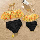 Fashion Mommy And Me Clothes Family Swimwear For Mother Daughter Swimsuit Matching Bikini Women Girls Clothes