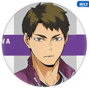 Anime Haikyuu!! Brooch Metal Volleyball Boy Badge Cosplay Backpack Clothes Accessories