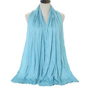 Modischer Hijab-Schal aus modalem Baumwolljersey, langer muslimischer Schal, einfarbig, weich, Turban, Krawatte, Kopfwickel für Frauen, Afrika, Stirnband, 170 x 60 cm