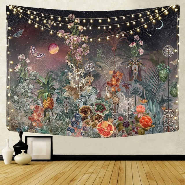 Nordic psychedelische hängende Stoff Hintergrund Wandverkleidung Heimtextilien Wanddecke Wandteppich Schlafzimmer Wandbehang 95 * 73cm