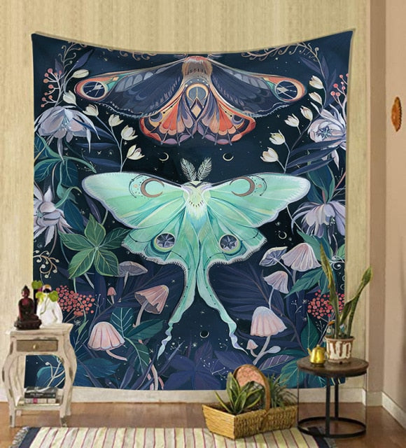 Nordic psychedelische hängende Stoff Hintergrund Wandverkleidung Heimtextilien Wanddecke Wandteppich Schlafzimmer Wandbehang 95 * 73cm