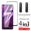 Para OPPO Realme 6 Pro Protectores de pantalla de vidrio en Realmi 7 pro 6i 6 i 7i i7 8 Película protectora de lente de cámara templada Realme6i
