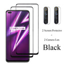 Para OPPO Realme 6 Pro Protectores de pantalla de vidrio en Realmi 7 pro 6i 6 i 7i i7 8 Película protectora de lente de cámara templada Realme6i