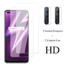 Para OPPO Realme 6 Pro Protectores de pantalla de vidrio en Realmi 7 pro 6i 6 i 7i i7 8 Película protectora de lente de cámara templada Realme6i