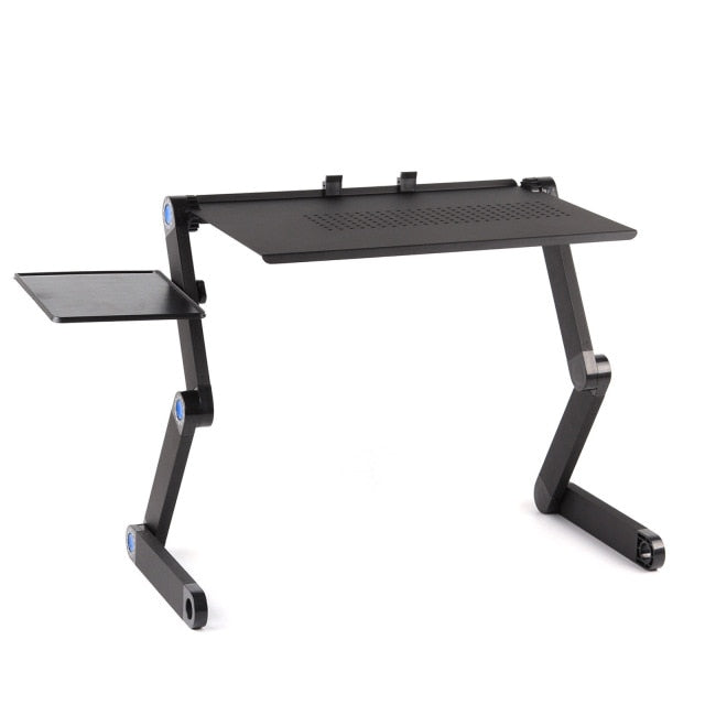 Verstellbarer Aluminium-Laptop-Schreibtisch, ergonomischer Computertisch, tragbares Fernsehbett, Lapdesk-Tablett, PC-Tischständer, Notebook-Tisch, Schreibtischständer