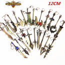 Großhandel Spiel LOL Schlüsselanhänger League of Legend Schlüsselanhänger Waffe Hero League Schlüsselanhänger Chaveiro Schmuck für Fans Souvenir Geschenk 12CM