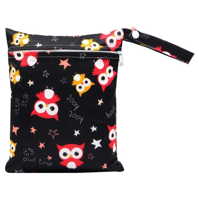 Mini bolsa húmeda reutilizable para lactancia almohadillas menstruales Waterptoof PUL Snap Handle Wetbag bolsa de pañales de maternidad bolsa 20*25cm