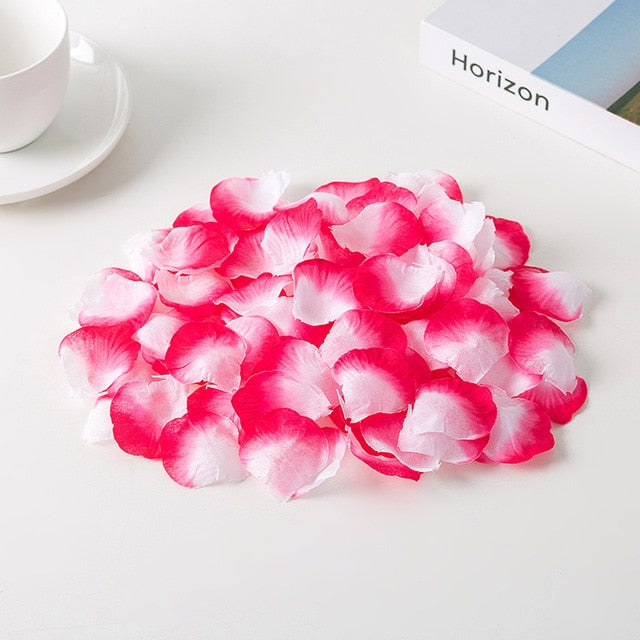 1000 Uds. Pétalos de rosa falsos DIY decoraciones de fiesta flores artificiales boda romántica accesorios de matrimonio para regalos de San Valentín