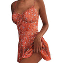 MoneRffi 2021 Summer V Neck Floral Print Dress Women Off Shoulder Ruffle Party Dress Sexy Lace-Up Backless Mini Dresses Vestidos