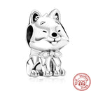 100% 925 Sterling Silber Feder Stammbaum Schneeflocken Junge baumeln Perlen passend für Original Pandora Charms Armbänder DIY Damen Schmuck