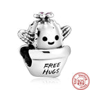 100% 925 Sterling Silber Feder Stammbaum Schneeflocken Junge baumeln Perlen passend für Original Pandora Charms Armbänder DIY Damen Schmuck