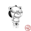 100% 925 Sterling Silber Feder Stammbaum Schneeflocken Junge baumeln Perlen passend für Original Pandora Charms Armbänder DIY Damen Schmuck