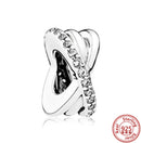 100% 925 Sterling Silber Feder Stammbaum Schneeflocken Junge baumeln Perlen passend für Original Pandora Charms Armbänder DIY Damen Schmuck